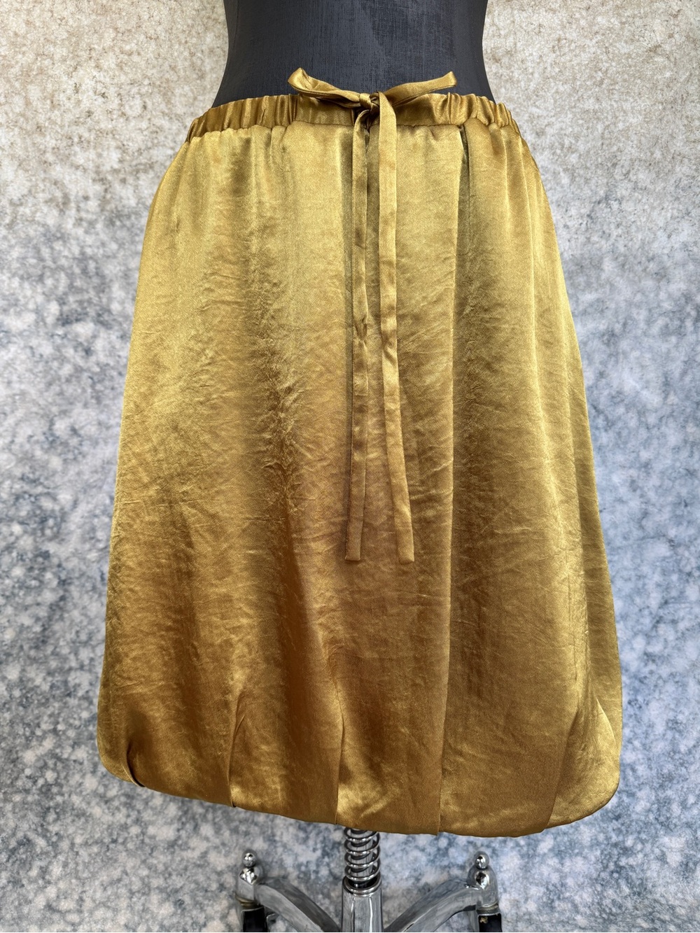 Simply Vera Wang Gold Satin Bubble Skirt - S